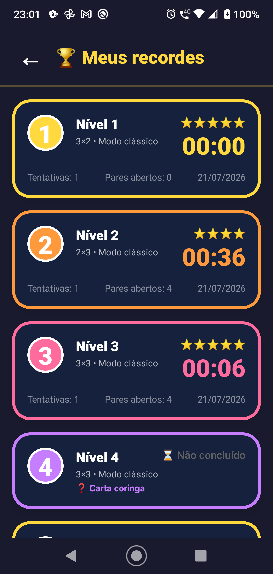 Meus recordes