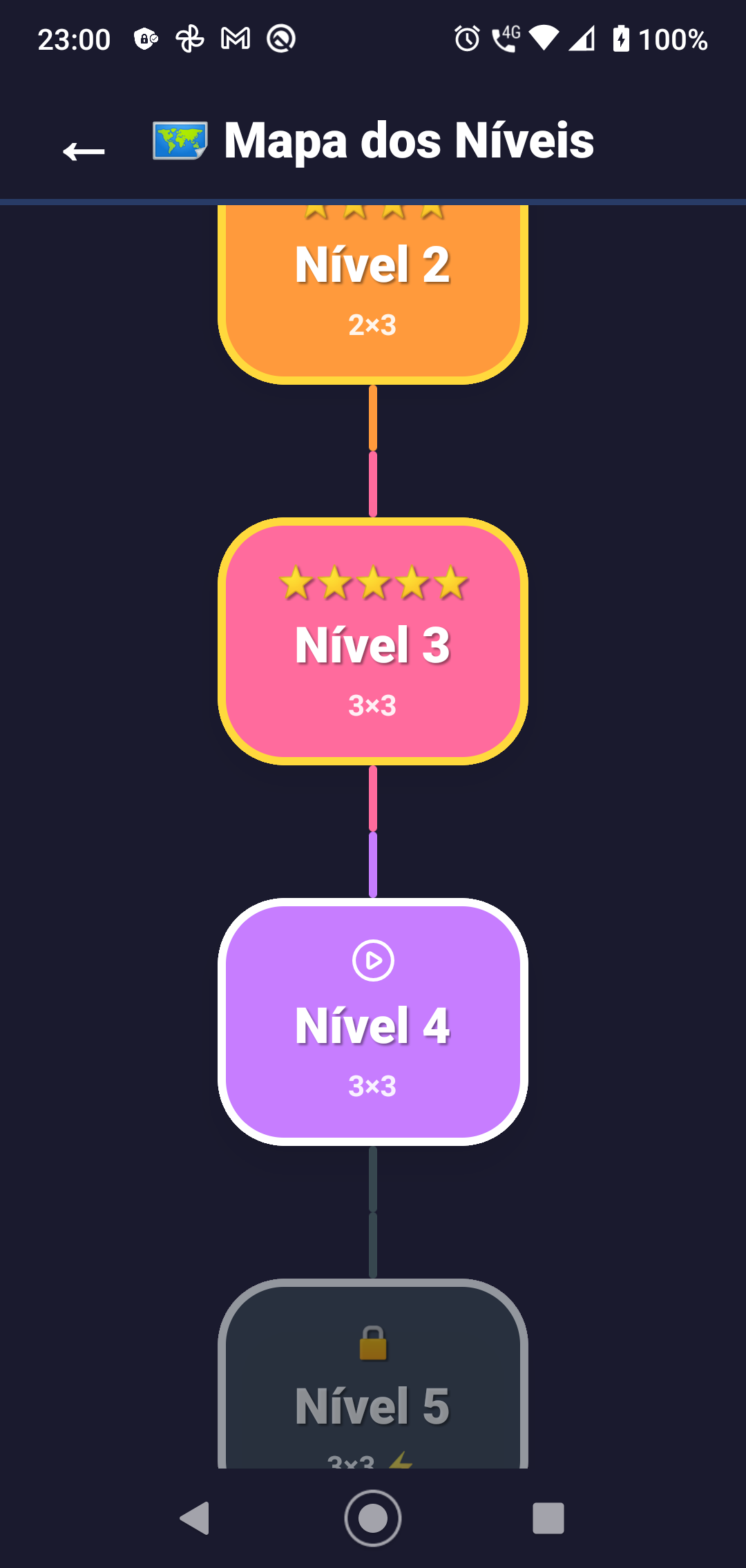 Seleção de nível